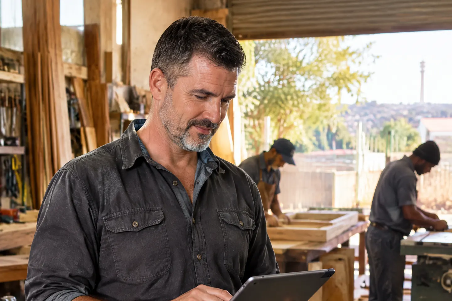 A business owner in his workshop